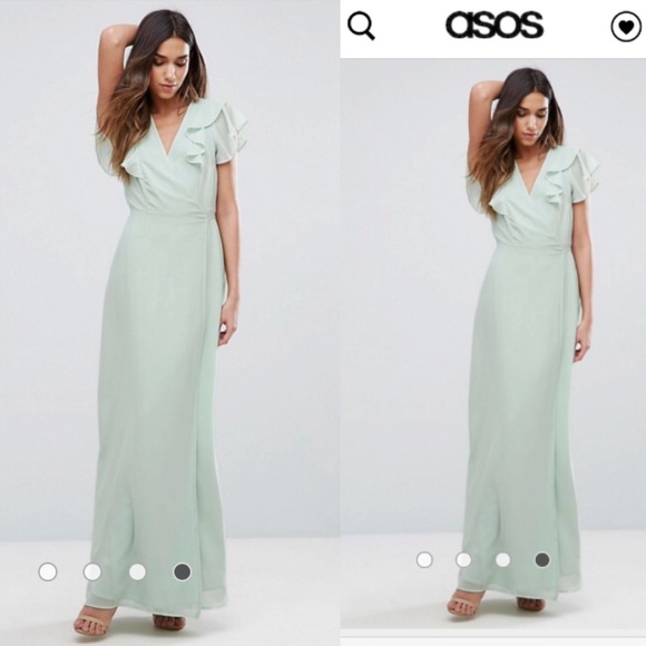 asos mint green bridesmaid dress